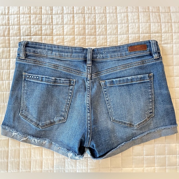 BLANK NYC Fulton Roll Up Cuffed Distressed Denim Jean Shorts Sz: 29 - Picture 5 of 6